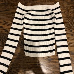 Hollister stripped off the shoulder sweater